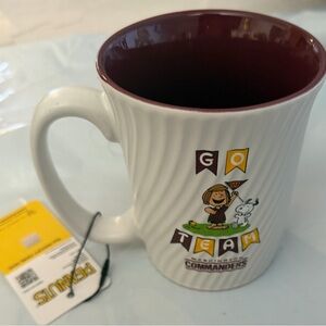 Peanuts  TEAM COMMANDERS White and Burgundy Mug